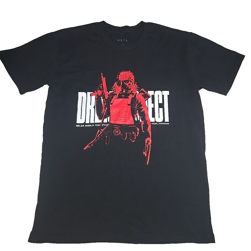 Dr Disrespect Gamer Streamer  Short Sleeve 100% Cotton T Shirt Men's Sz L Black